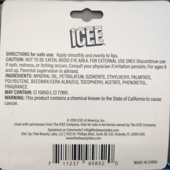 NIB ICEE Blue Raspberry flavored lip balm - Picture 2 of 2